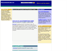 Tablet Screenshot of hppromotionalcodes.com